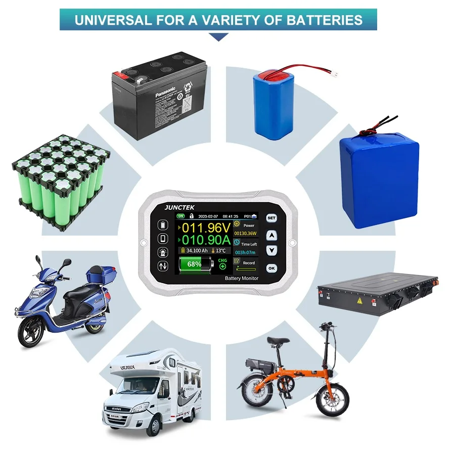 KH160F KH140F KH110F Кулонометр Вольтметр Амперметр Bluetooth Монитор батареи 0-120 В 0-100 А/400 А/600