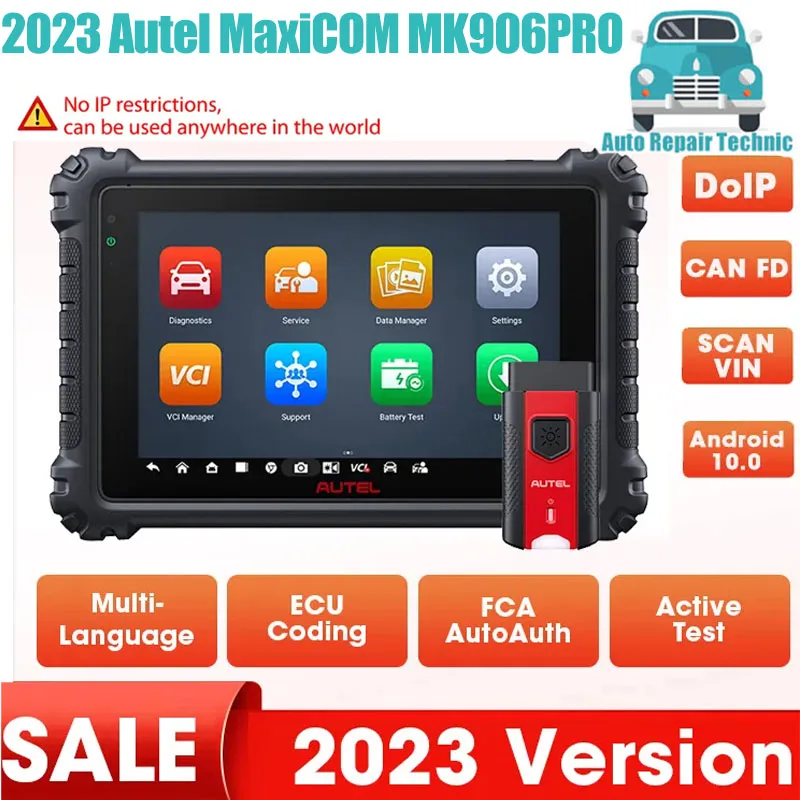 

Автомобильный диагностический сканер Autel MaxiCOM MK906PRO, Bluetooth-устройство для кодирования ECU MK906 PRO PK MS906BT MK906BT, автомобильные инструменты