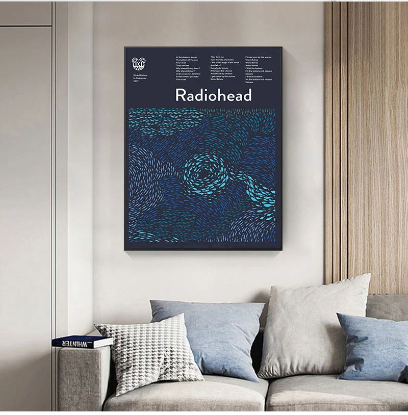 Плакат Radiohead Weird Fishes с принтом настенная живопись на холсте В радужках