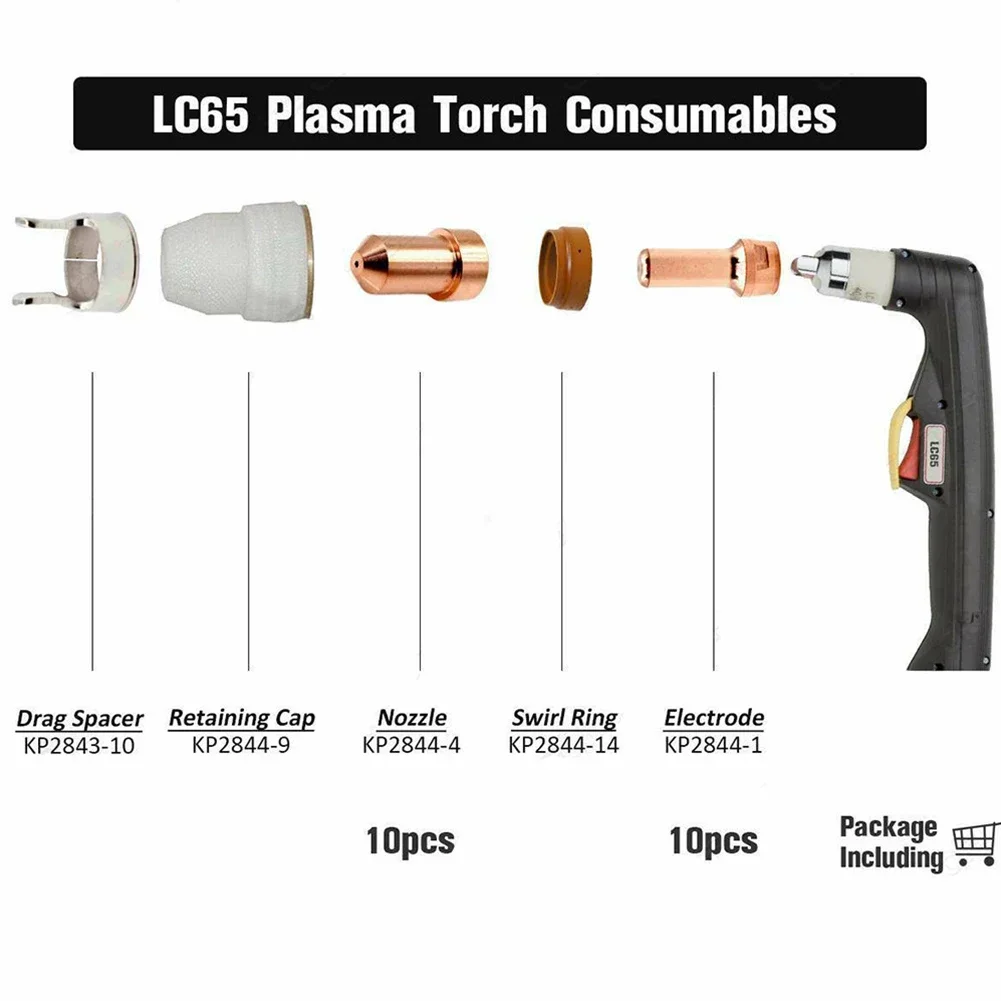 KP2844-1 Плазменная насадка и плазменные электроды KP2844-3 Насадки для Tomahawk 1000 LC65
