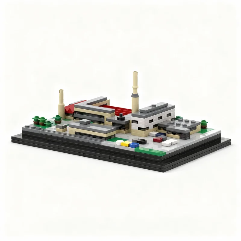 Фото 340 деталей MOC: Архитектурная модель Fagus Werk, конструктор, игрушка для самостоятельной сборки, рождественский подарок, развивающая идея, обучающий конструктор №2