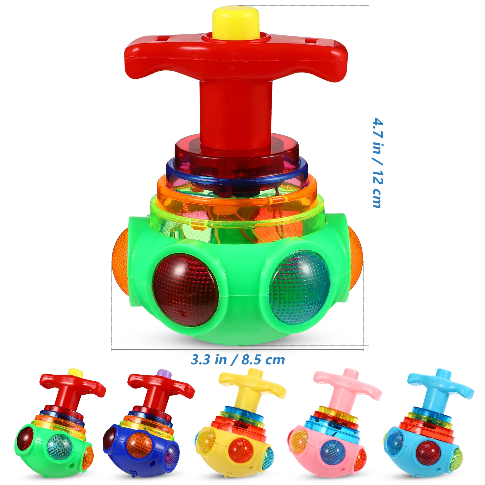 3 шт. светодиодный гироскоп Toycreative детские игрушки музыка вращающийся красочный