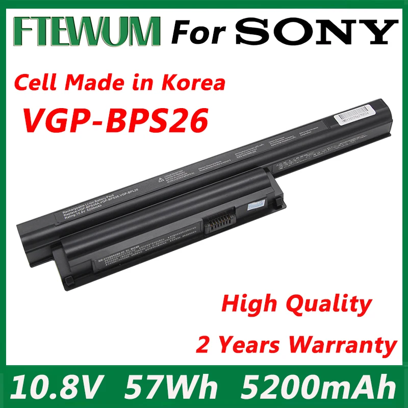Аккумулятор для ноутбука VGP-BPS26 10,8 В для Sony Vaio BPL26 BPS26A SVE17 CA CB EG EH EJ EL VPCCA VPCCB VPCEG VPCEH vpзолотой VPCEL 1711q1rw