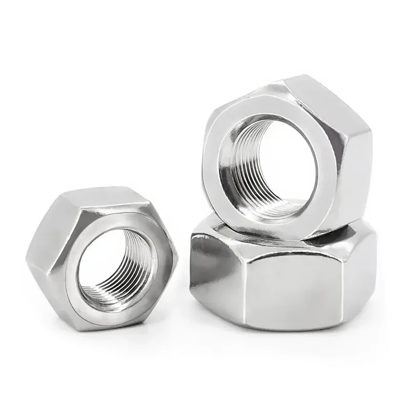 M4 M5 M6 M8 M10 M12 M14 ~ M24 DIN934 Шестигранная гайка с тонкой резьбой шаг нержавеющей стали 304