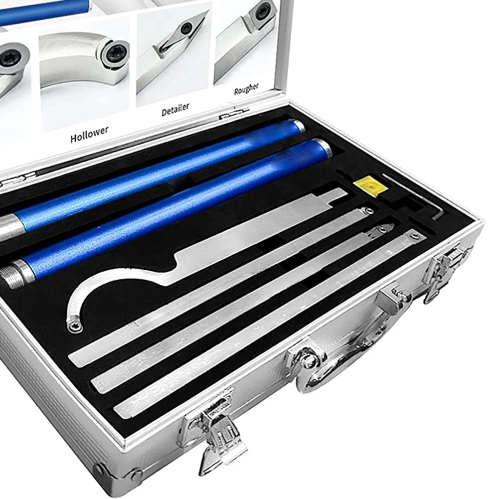 

Carbide Lathe Tools for Woodturning,Wood Turning Chisel for Lathe with Full Size Replacement Tips,Woodworking Lathe Tool