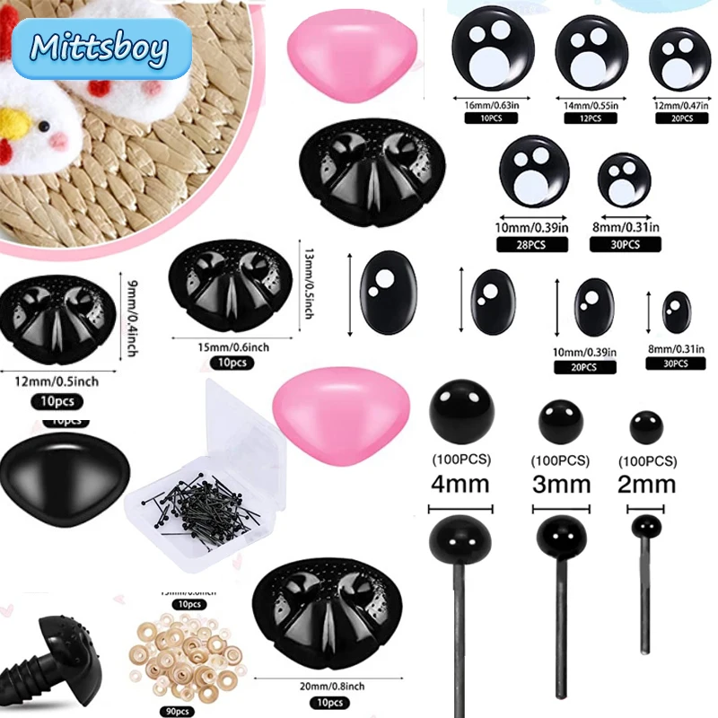 Новинка объемные пластиковые глаза в носу плюшевые аксессуары комбинированные