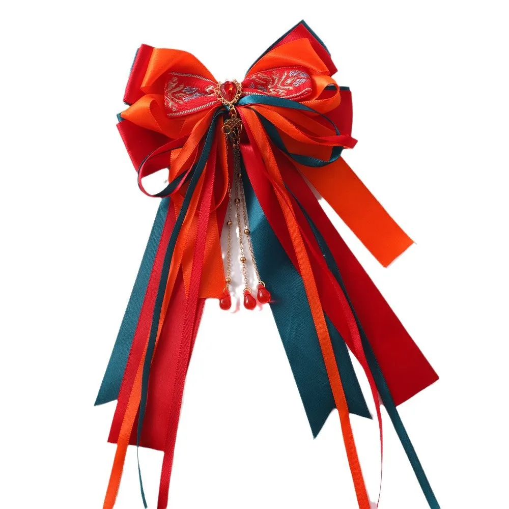 Детские растяжки Dunhuang в древнем стиле кисточки бантики украшения для волос