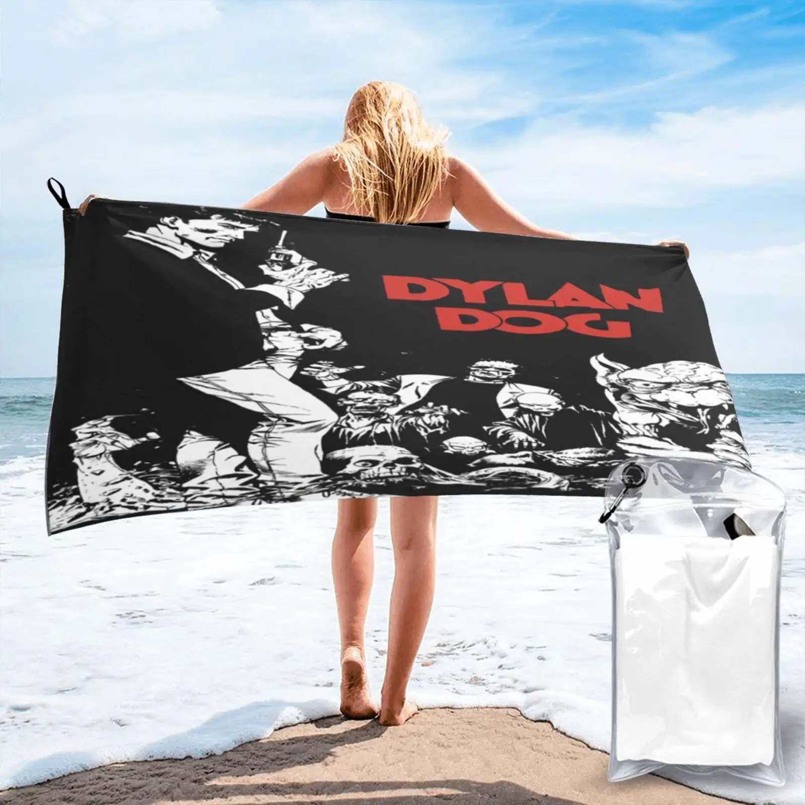 

Собака-Дилан итальянское ужасное комиксное 1986-пляжное полотенце для ванной, полотенце для рук, полотенце для ванной, полотенце из микрофибр...