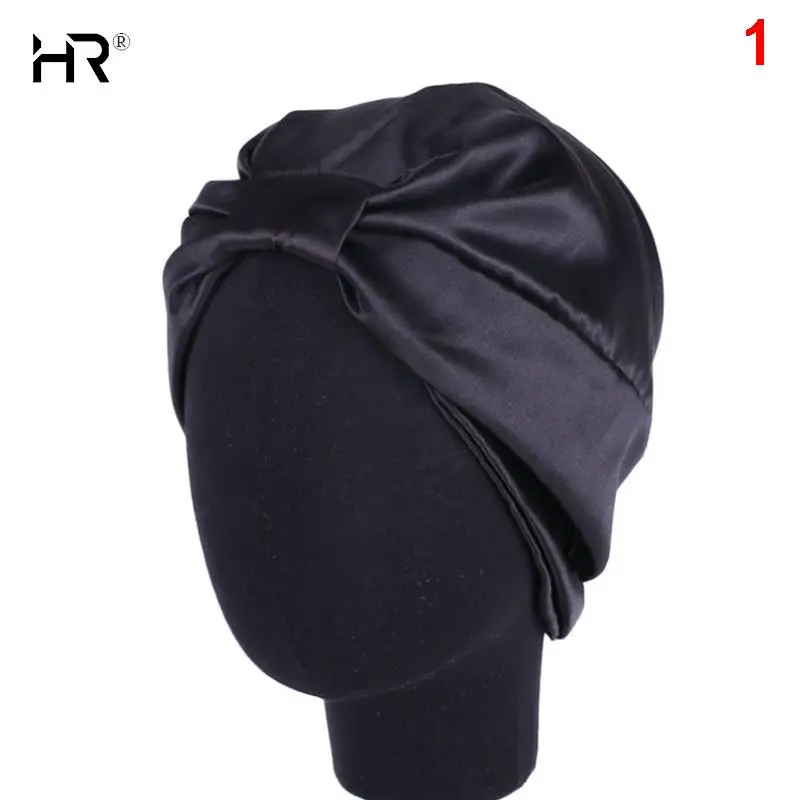 

Silk Salon Bonnet Women Sleep Shower Cap Bath Towel Hair Dry Quick Elastic Hair Care Bonnet Head Wrap Hat