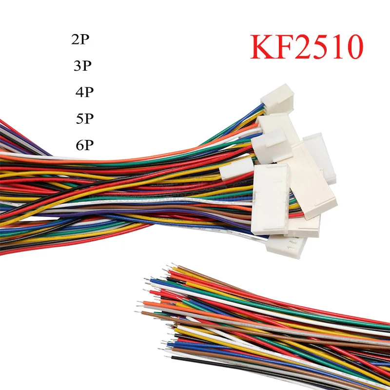 

10PCS KF2510 Cable Wire 2.54MM Pitch 2/3/4/5/6P-12PIN Single Head 26AWG 10CM/20CM Electronic Terminal Connector