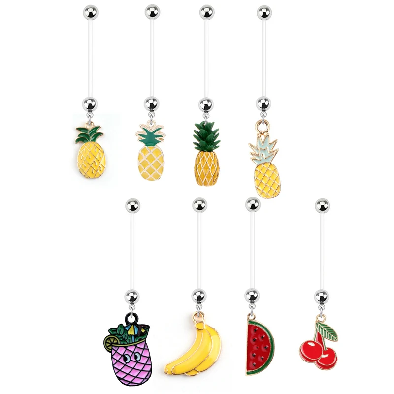 1 шт. 9 видов стилей модные болтающиеся колечки для беременных пупка и кольца с