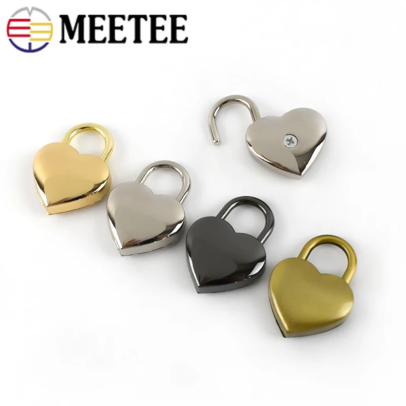 MEETEE 2/4шт. Замок-защелка без ключа в виде сердца с пружиной 25X34 мм для декорирования замков шкафов, ювелирных изделий и мебели в стиле DIY.