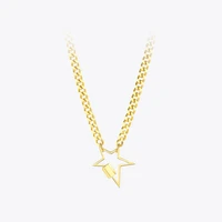 enfashion hollow star necklaces for women gold color stainless steel necklace 2020 fashion jewelry christmas naszyjnik p203163