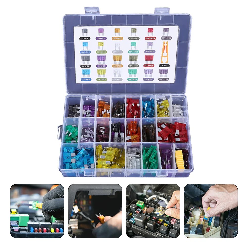 

300 Pcs Assorted Car Fuse Auto Accessories -type Fuses Puller Tool Small Assortment Kit Zinc Alloy Replacement