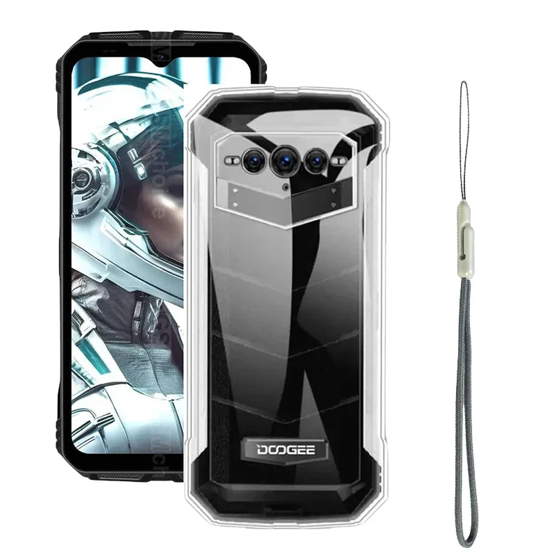 Фото Фонарь Для DOOGEE VMax Plus полная защита фонарь Для DOOGEE VMax Plus полностью прозрачный материал мягкий ТПУ противоударный фонарик чехол №1