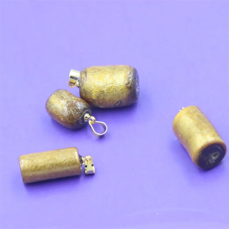 

Lefei Jewelry 5Pcs/Lot Fashion Trendy Natural Irregular Cylinder Golden Coral Making For Pendants Necklaces Party DIY Accessries