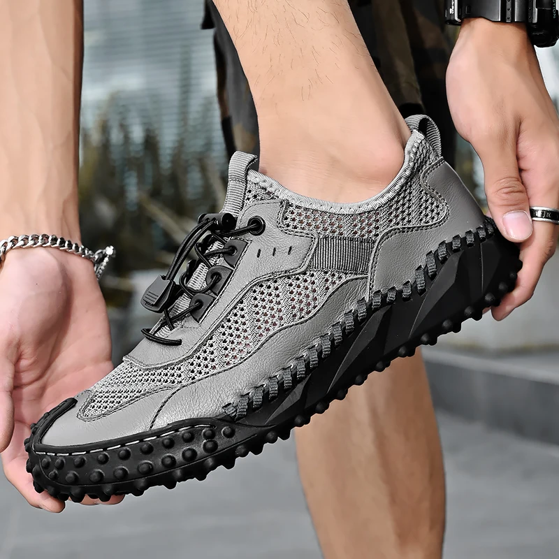 

2022 Hot Sale golf shoes for men Rubber Gym Sneakers Mens Anti Slip Walking Shoes for Men Elastic Band Golf Training Man