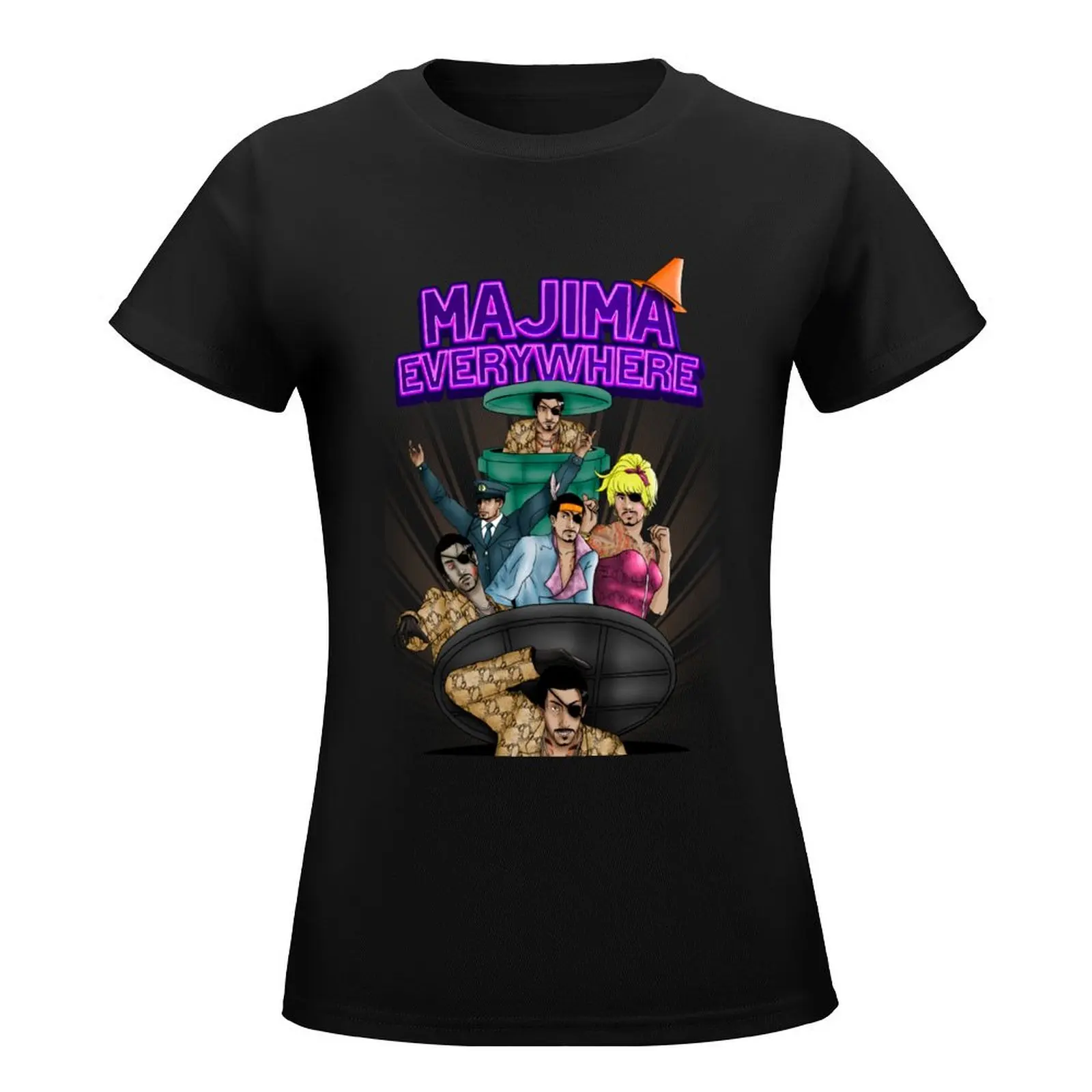 Футболка Majima Everyhere аниме принт животных графическая женская одежда