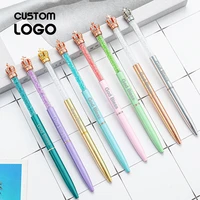 creative crown ballpoint pen cute shape crystal pen carving logo personalized gift student pens school office supplies