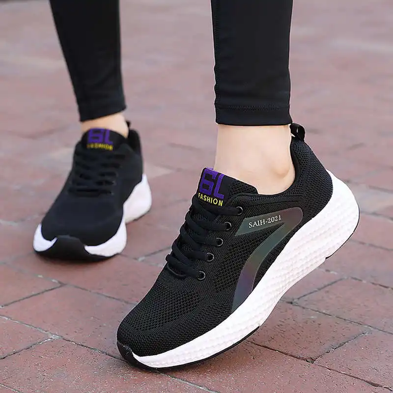 

Спортивные женские кроссовки 2021, женские кроссовки Hardloop Schoenen, спортивные женские кроссовки для бега, аэроматрас, черные кроссовки для бега, ...