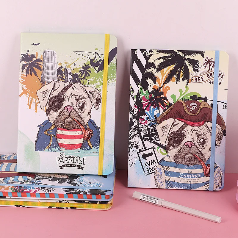 

Cartoon Animal Notebook Sub Diary Straps Fine Notepad Student Stationery Handbook Cute Notebook
