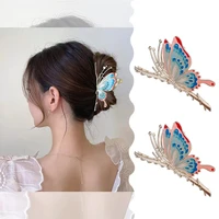 vintage golden butterfly women hair claws luxury hair clips for girl crab large size korean barrette headwear hair accessories