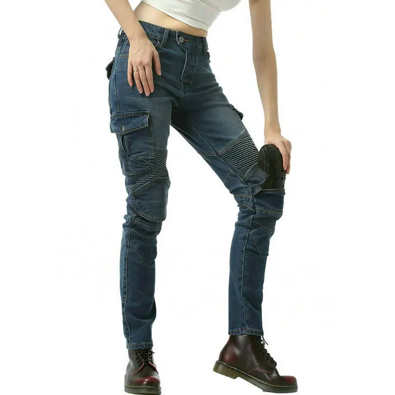 Volero женские мотоциклетные брюки рыцарские повседневные прямые джинсы защитные