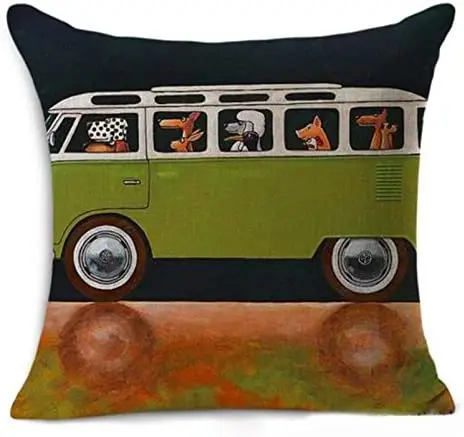 

Наволочка с дизайном собаки водителя, декоративная наволочка-кровать/Дети/диван 18x18 дюймов, (только чехол)