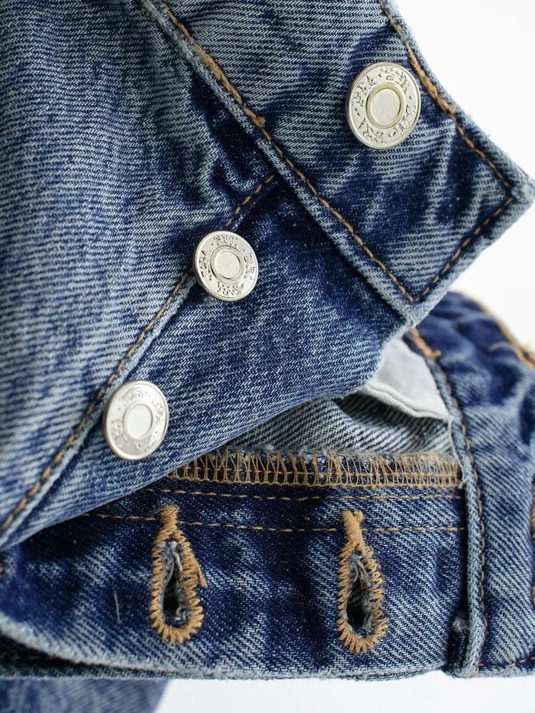 PAILETE Women 2023 fashion with pockets ripped denim shorts vintage high waist zipper fly female short pants mujer