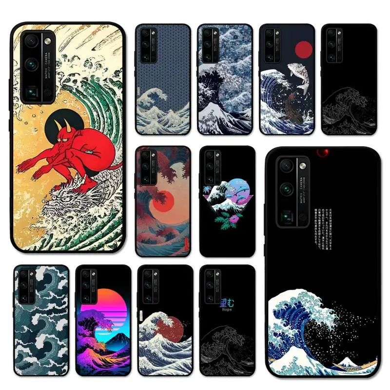 

Japanese Wave Anime Dragon Phone Case for Huawei Honor 70 50 30 9X 7A Pro 60 20 10 I 9 Lite 8 8S 8X 8C 5A Play Cover