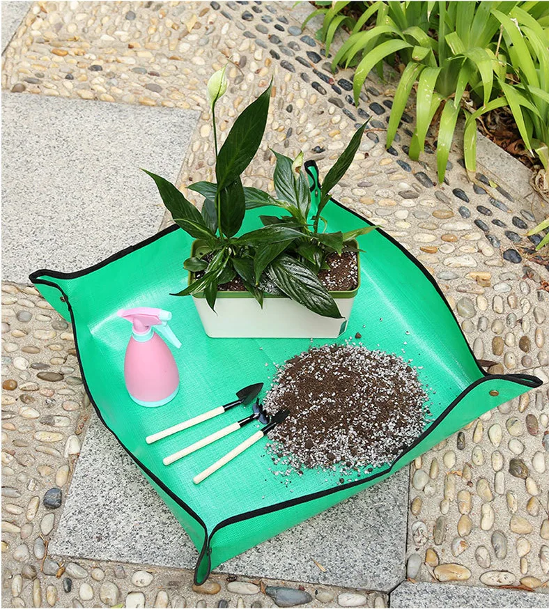 75cmX75cm floor mat family horticultural planting operation mat changing basin mixing soil PE thickened waterproof flower mat