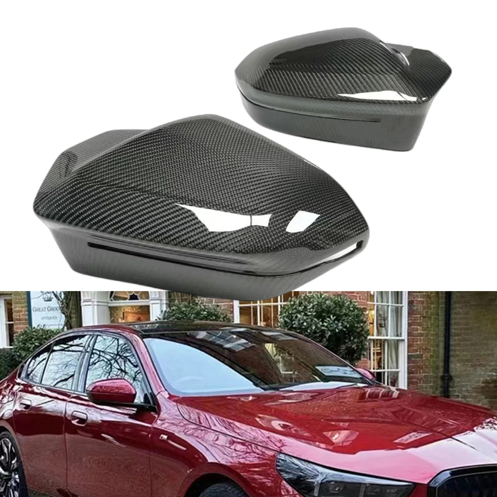 Для BMW 5 7 серии G60 G61 G68 I5 G90 M5 i7 G70 2023 + стеклянная крышка из углеродного волокна