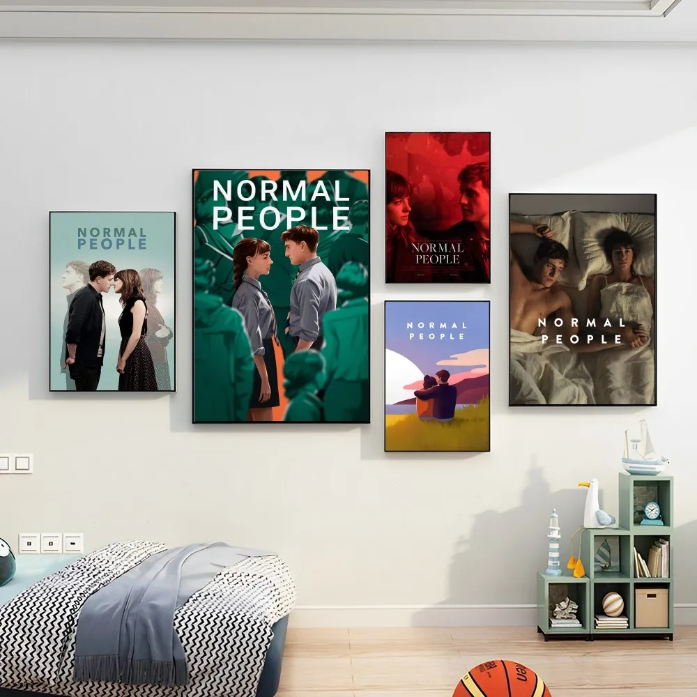 

Normal People Poster Self-adhesive Art Poster Retro Kraft Paper Sticker DIY Room Bar Cafe Vintage Decorative