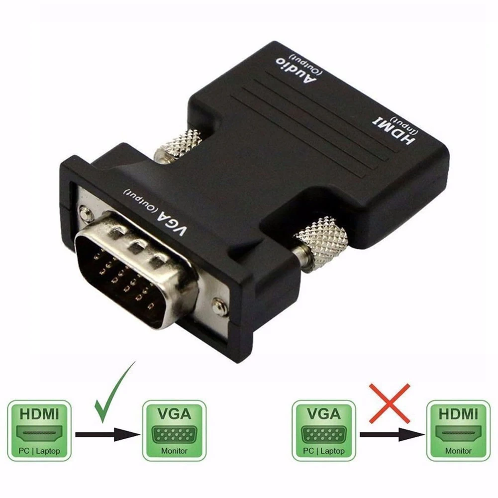 HD 1080P HDMI-совместимый адаптер VGA от F до M кабель преобразователя цифрового в