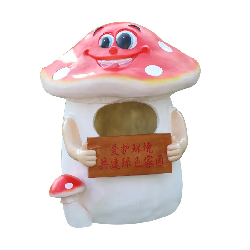 

Outdoor Cartoon Animal Environmental Protection Trash Can GRP Sculpture Garden Decoration Scenic Spot Park Kindergarten