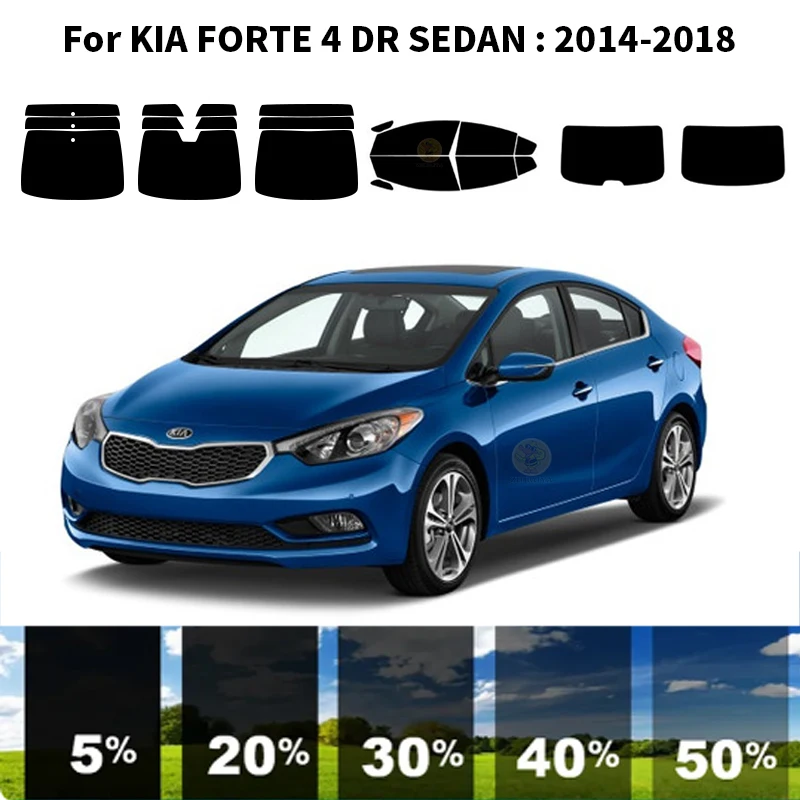

Precut nanoceramics car UV Window Tint Kit Automotive Window Film For KIA FORTE 4 DR SEDAN 2014-2018