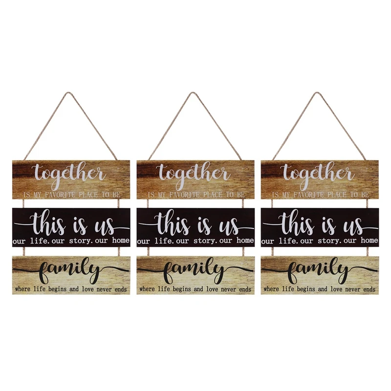 

Настенное украшение и подвесная деревянная вывеска, 2 шт., настенное украшение для гостиной, настенная подвесная домашняя вывеска