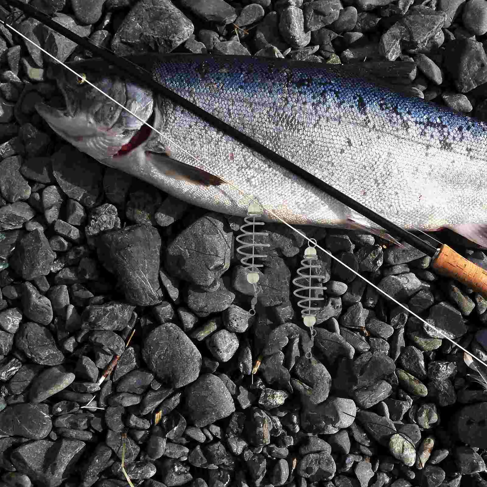 

Fishing Supplies Stainless Steel Lure Accessories Bait Thrower Spring Tool Inline Hanging Tackle