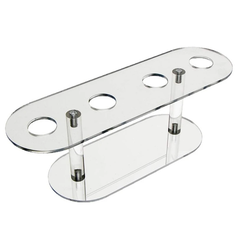 

4 Holes Acrylic Ice Cream Cone Holder Tray Sushi Roll Display Stand Rack Dessert Shelf Wedding Party Birthday Decoration