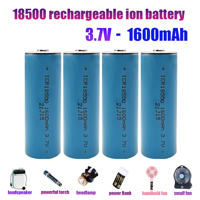 

ICR-18500 3,7 V 1600mAh литий-ионная аккумуляторная батарея подходит для светодиодных фонариков, шахтная лампа, компактная портативная резервная батарея