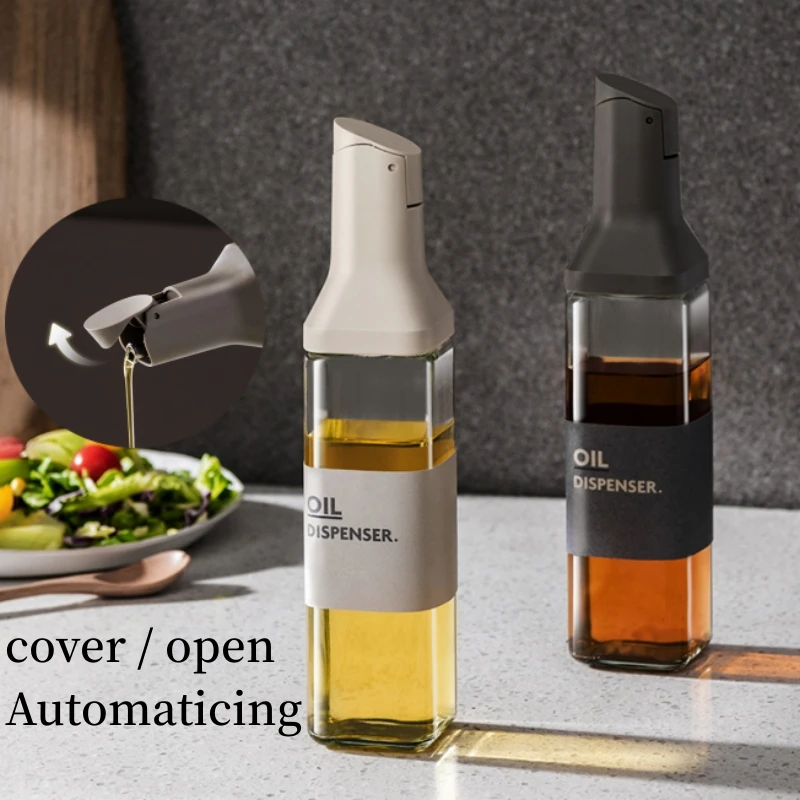 

Oil Kitchen Flip Seasoning Sauce Auto Leak Gadgets Condiment Bottle Dispenser Proof Olive Cap Liquid Gravity Container Automatic