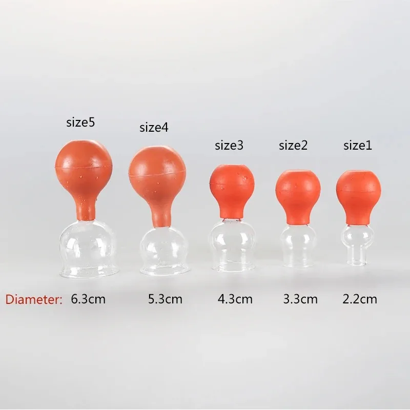 2 шт. стеклянные вакуумные чашки для здоровья и красоты