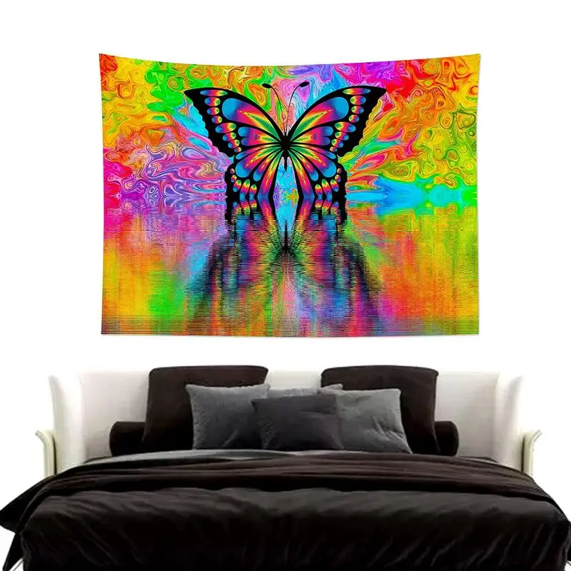 

Tapestry Butterfly Aesthetic Colorful Butterfly Tapestries Wall Hanging Aesthetic Wall Art For Bedroom Teen Girl Dorm Apartment