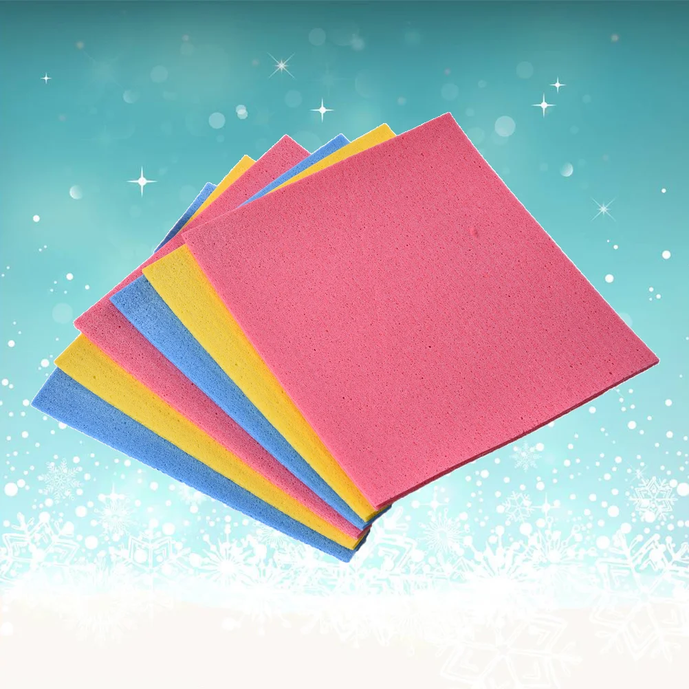 

Dish Kitchen Cleaningtowels Towel Cloth Washing Reusable Cloths Clothes Dishes Rags Paper Essentials Dishcloths Cellulose Sponge
