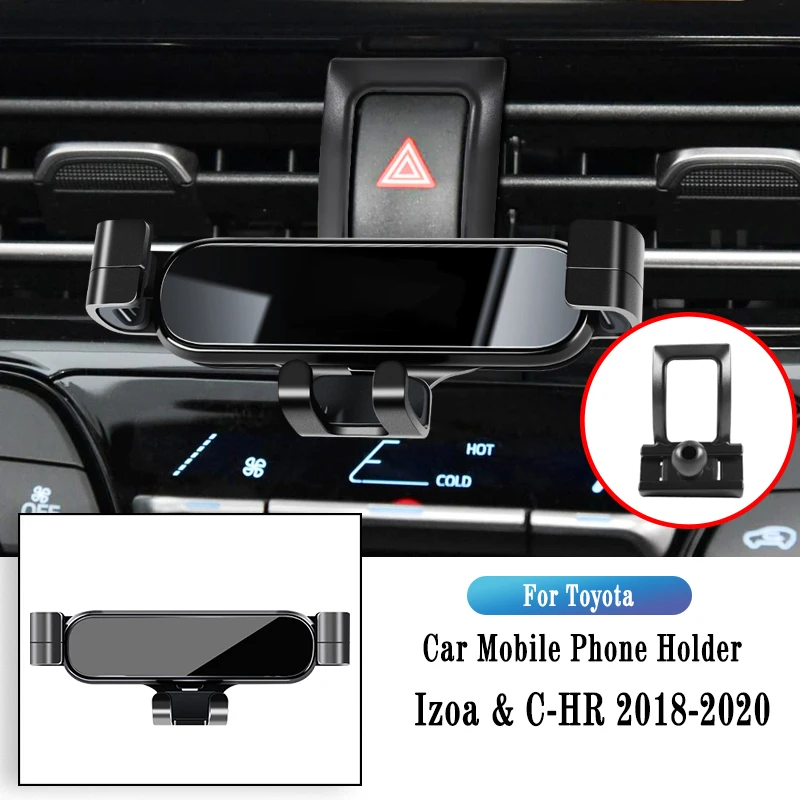 

Car Phone Holder For Toyota CHR 2018-2023 Gravity Navigation Bracket GPS Stand Air Outlet Clip Rotatable Support Car Accessories