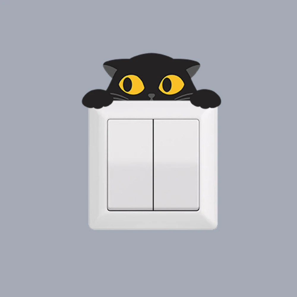 

New Halloween Cartoon Black Kitten Halloween Party Atmosphere Window Glass Decoration Wall Stickers Home Party Decoration