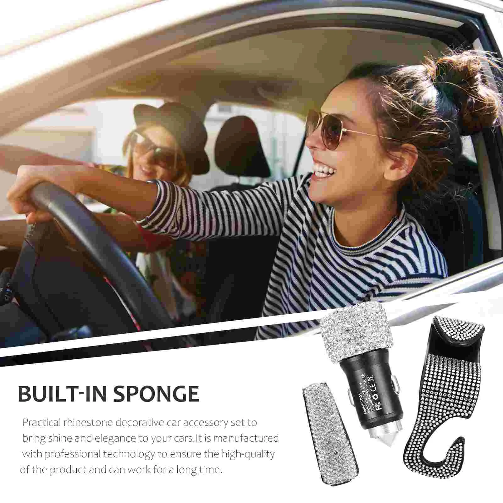 

Car Rhinestone Bling Engine Rings Button Cap Ignition Accessories Decoration Stem Crystal Ornamentmountinteriorhooks Collars