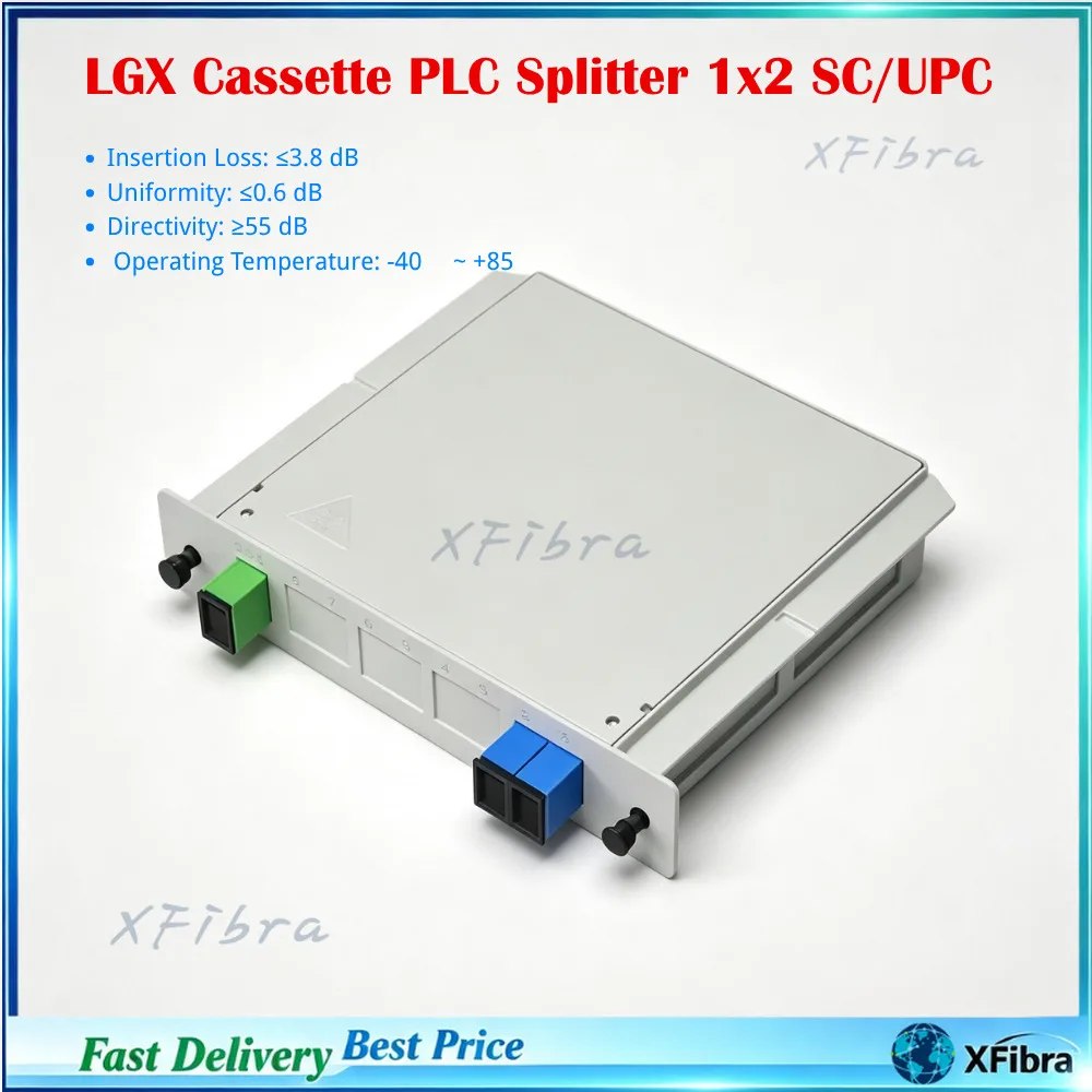 Фото 1x2 1x4 1x8 1x16 1x32 LGX кассетный PLC-сплиттер SC/UPC одномодовый оптический сплиттер вставного типа для FTTH GPON EPON CATV №1