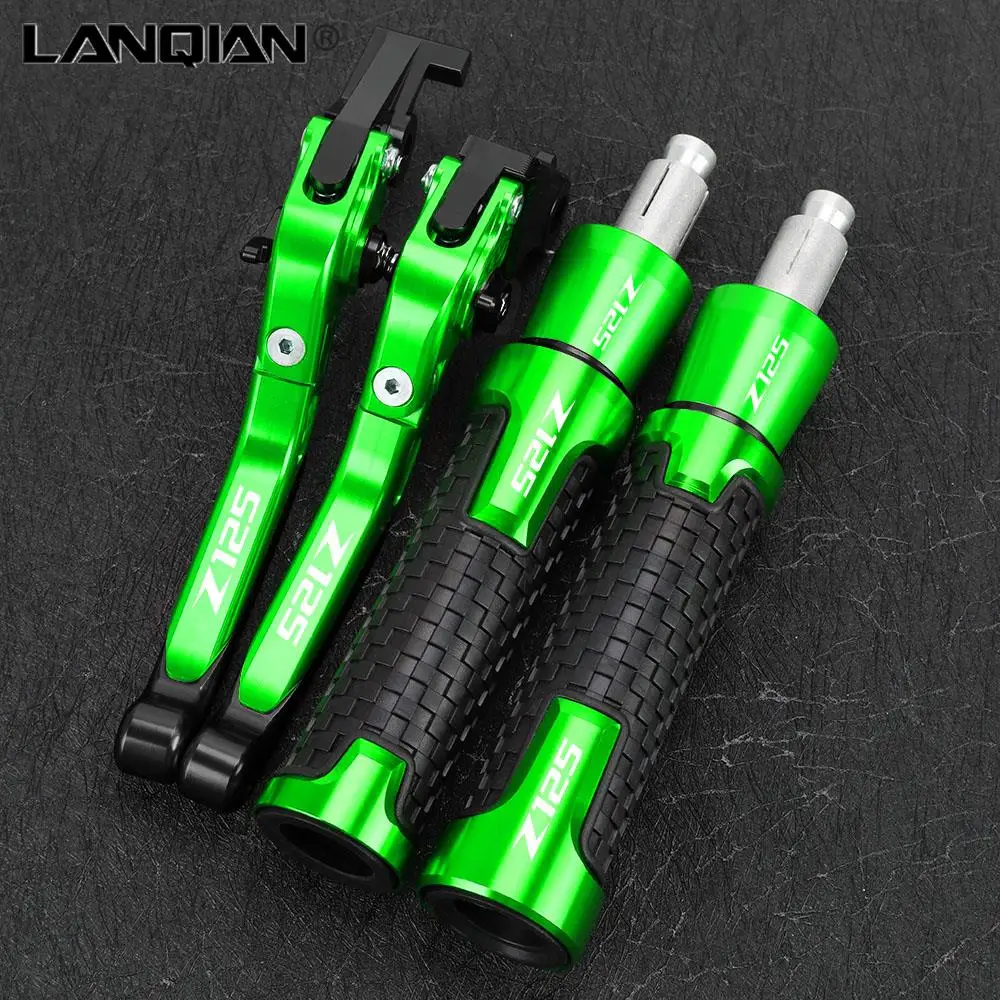 

Z 125 Motorcycle Aluminum Extendable Brake Clutch Levers Handlebar Hand Grips ends For KAWASAKI Z125 2019 2020 2021 2022 2023