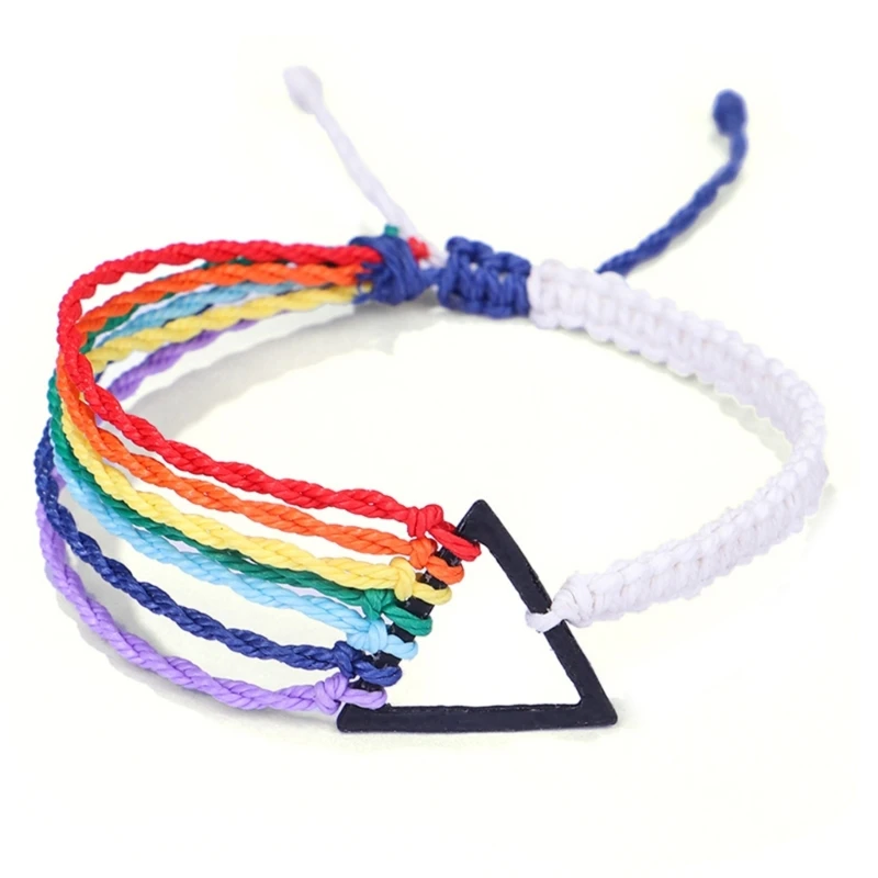 

Colorful Wrist Cord Wristband Bracelet Handmade Braided Charm Bracelets Boho Friendship Jewelry for Women Men DropShip